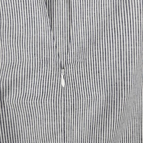 Ming Wang Blouse 3X Sleeveless Linen Striped Minimal Modern Quiet Luxury Classic - Picture 4 of 9